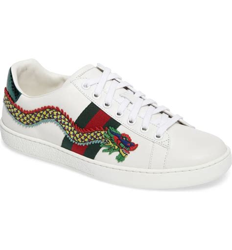 women's gucci ace sneaker with web|gucci ace embroidered sneaker dragon.